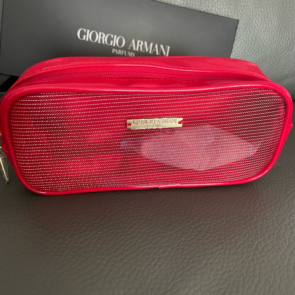 Giorgio Armani Vibrant Red Cosmetic Bag - Picture 3 of 17